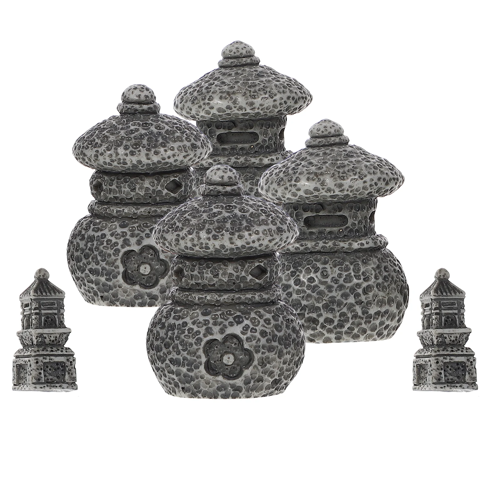 6pcs Resin Pagoda Mini Statue Resin Lantern Japanese Style Pagoda Lantern Yard Bonsai Decor
6pcs Resin Pagoda Mini Statue Resin Lantern Japanese Style Pagoda Lantern Yard Bonsai Decor