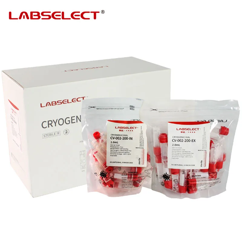 50Pcs LABSELECT Lab PP Cell Cryopreservation Tube 2.0ml Sterilized Cryovials Tube High Temperature Explosion-proof Airtight
50Pcs LABSELECT Lab PP Cell Cryopreservation Tube 2.0ml Sterilized Cryovials Tube High Temperature Explosion-proof Airtight