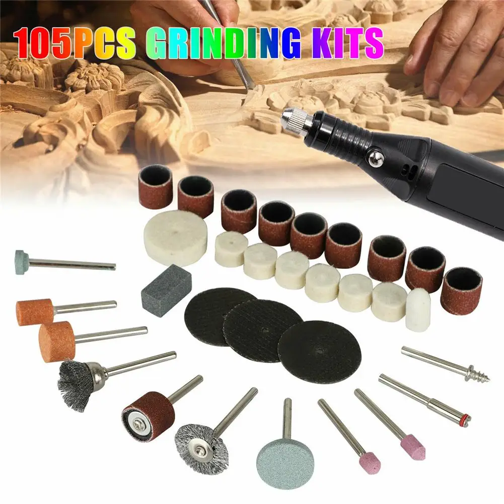 105 Pcs/set Metal Electric Drill Grinder Rotary Power Tool Grinding Polishing Set Multi-purpose High Efficiency Rotating
105 Pcs/set Metal Electric Drill Grinder Rotary Power Tool Grinding Polishing Set Multi-purpose High Efficiency Rotating