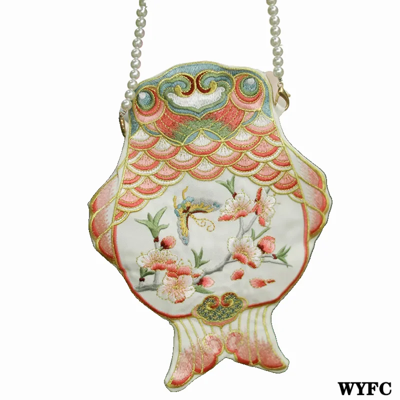 Chinese Embroidery Style Gold Fish Pattern Wild Retro Mini Diagonal One Shoulder Art Bag Cute Sweet Exquisite Hanfu Accessories
Chinese Embroidery Style Gold Fish Pattern Wild Retro Mini Diagonal One Shoulder Art Bag Cute Sweet Exquisite Hanfu Accessories