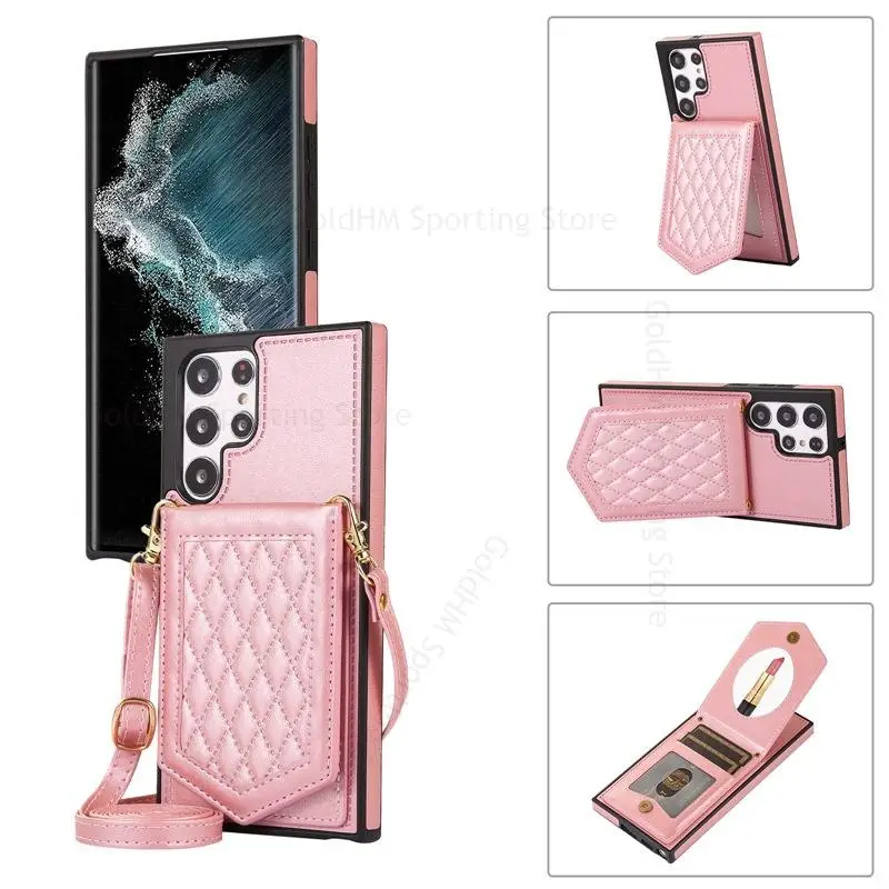 Mirror Card Bag Wallet Leather Case For Samsung A04S A53 A54 A12 M12 F12 A13 M13 A51 A52 Crossbody Necklace Lanyard Strap Cover
Mirror Card Bag Wallet Leather Case For Samsung A04S A53 A54 A12 M12 F12 A13 M13 A51 A52 Crossbody Necklace Lanyard Strap Cover