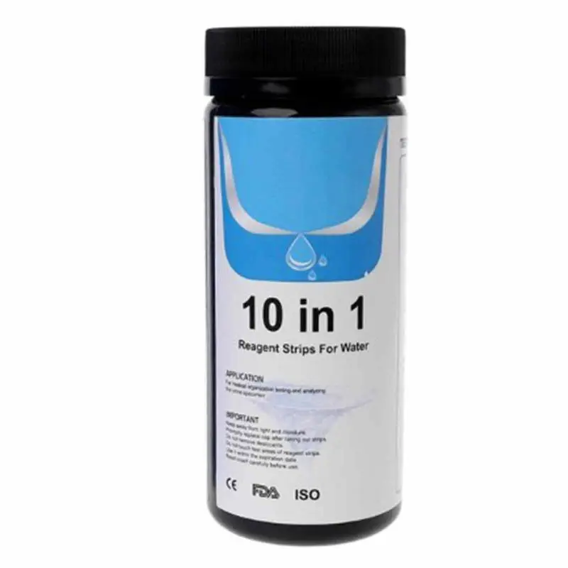 Улучшенная полоска для тестирования воды, реагентная полоска 10 в 1 для анализа воды, тестовая бумага нитрата твердости PH с общей щелочностью 
Улучшенная полоска для тестирования воды, реагентная полоска 10 в 1 для анализа воды, тестовая бумага нитрата твердости PH с общей щелочностью