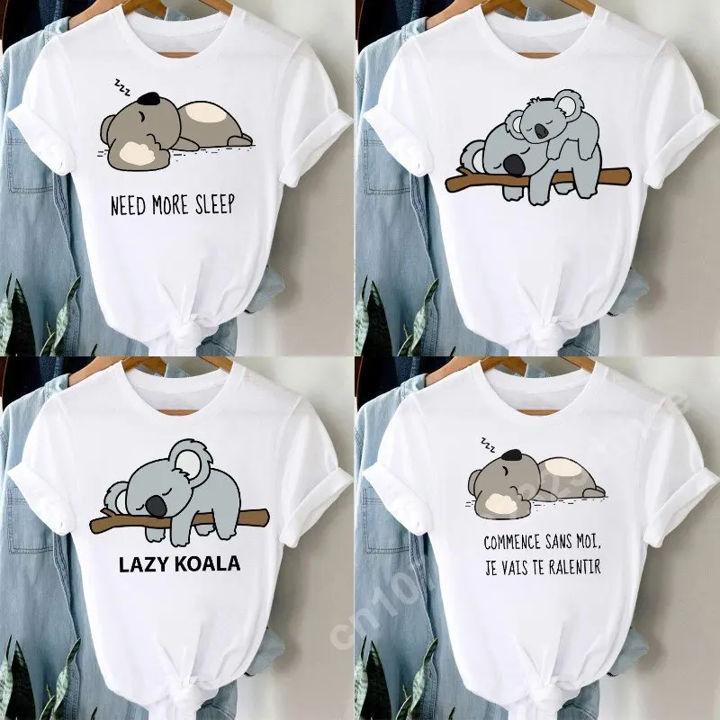 Cartoon Koala Graphic T Shirts for Women Short Sleeve Tops Loose Cute Tees Girl Harajuku O Neck Oversized T Shirt Kawaii Clothes
Cartoon Koala Graphic T Shirts for Women Short Sleeve Tops Loose Cute Tees Girl Harajuku O Neck Oversized T Shirt Kawaii Clothes