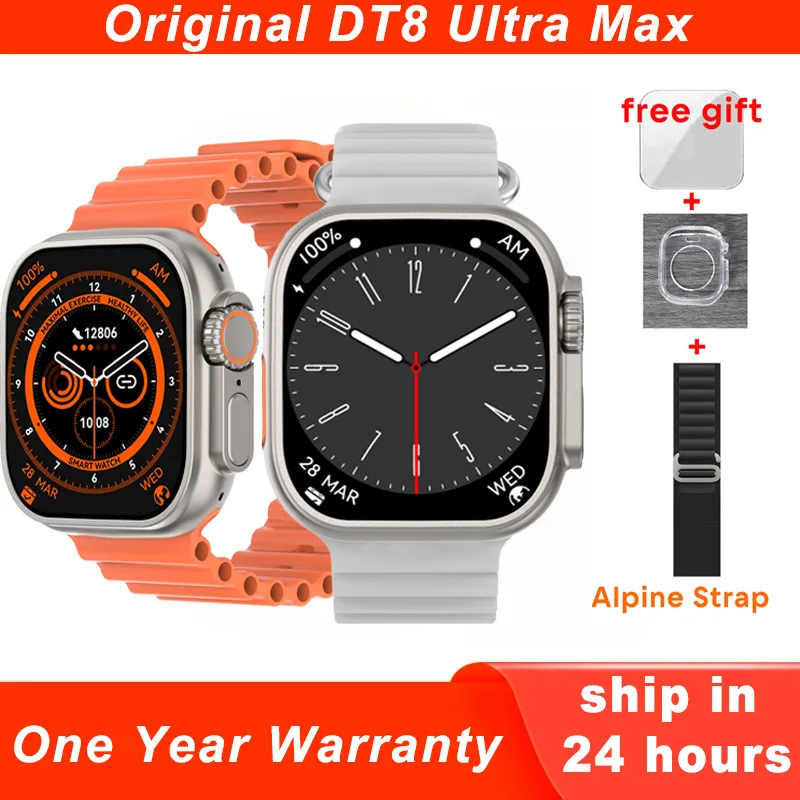2023 New DT8 Ultra Max Smart Watch 8 Ultra NFC GPS Tracker 2.1'' 49mm Siri BT Call Air Pressure Sports Iwo Smartwatch Men Women
2023 New DT8 Ultra Max Smart Watch 8 Ultra NFC GPS Tracker 2.1'' 49mm Siri BT Call Air Pressure Sports Iwo Smartwatch Men Women
