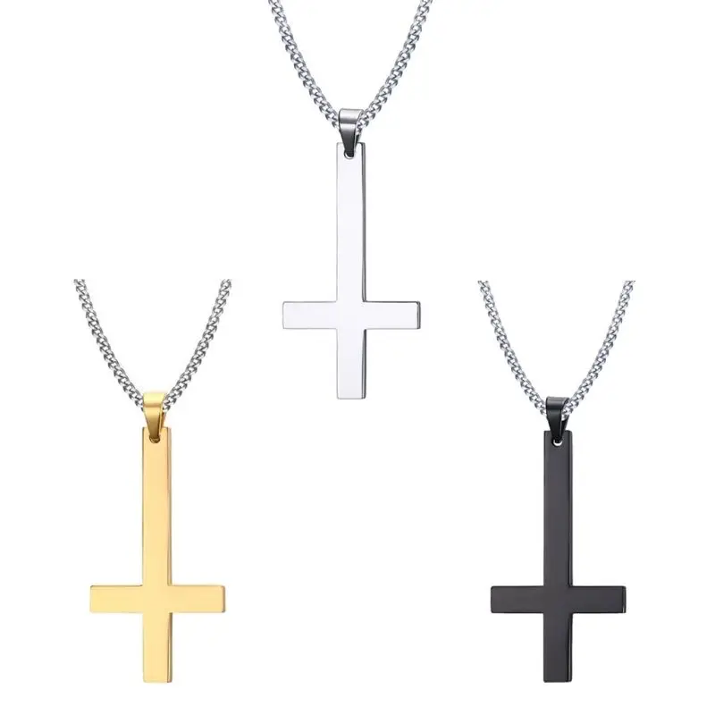 Fashion Stainless Steel Inverted for Cross for Protection Amulet Jewelry for Cross Pendant Necklace Jewelry Spiritual Gi
Fashion Stainless Steel Inverted for Cross for Protection Amulet Jewelry for Cross Pendant Necklace Jewelry Spiritual Gi