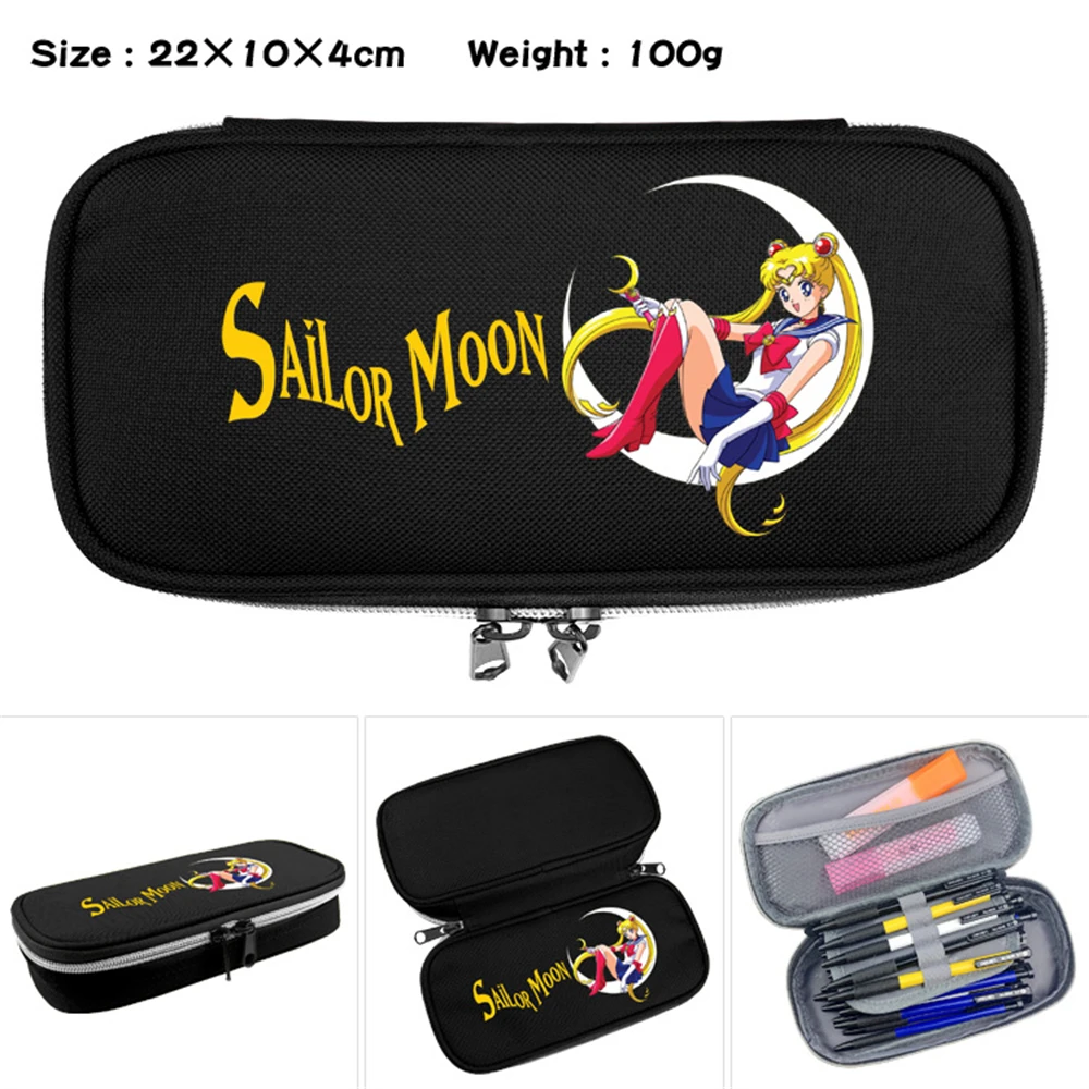 Cartoon Double Zipper Pencil Case Black Nylon Penbag Student Creativity Stationary Bags Anime Printing Cosmetic Cases Gifts
Cartoon Double Zipper Pencil Case Black Nylon Penbag Student Creativity Stationary Bags Anime Printing Cosmetic Cases Gifts