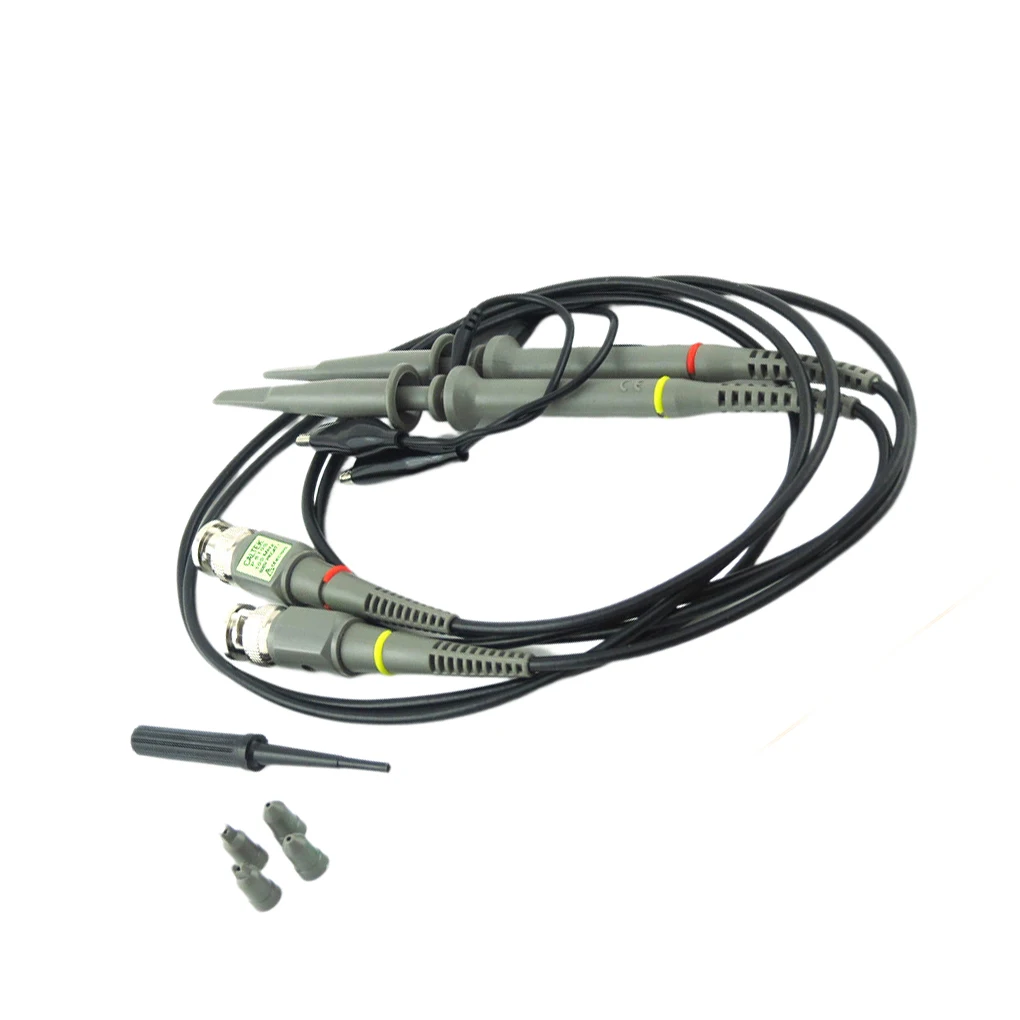 

2 Pieces BNC Oscilloscope Probe Kit 100MHz Maximum Input Voltage 600V Input Resistance 10MΩ Alligator Probes Leads