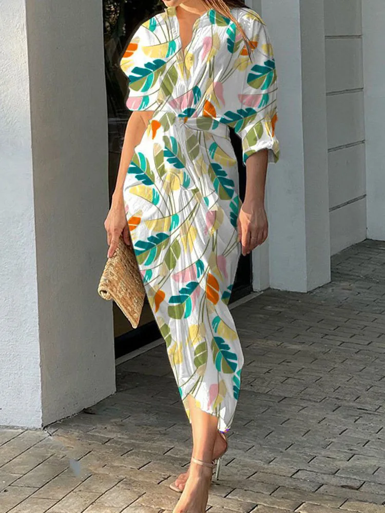 Spring Long Sleeve Lapel Single Breasted Lady Dress Fashion Floral Print Long Shirt Dress Women Casual High Waist Lace Up Dress
Spring Long Sleeve Lapel Single Breasted Lady Dress Fashion Floral Print Long Shirt Dress Women Casual High Waist Lace Up Dress