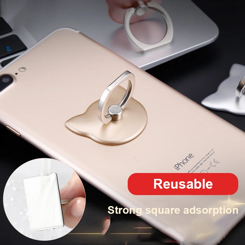 360 Degree Rotating Car Phone Bracket Convenient Adhesive Mobile Phone Ring Buckle Ring Buckle Cat Head Ring Holder Portable
360 Degree Rotating Car Phone Bracket Convenient Adhesive Mobile Phone Ring Buckle Ring Buckle Cat Head Ring Holder Portable