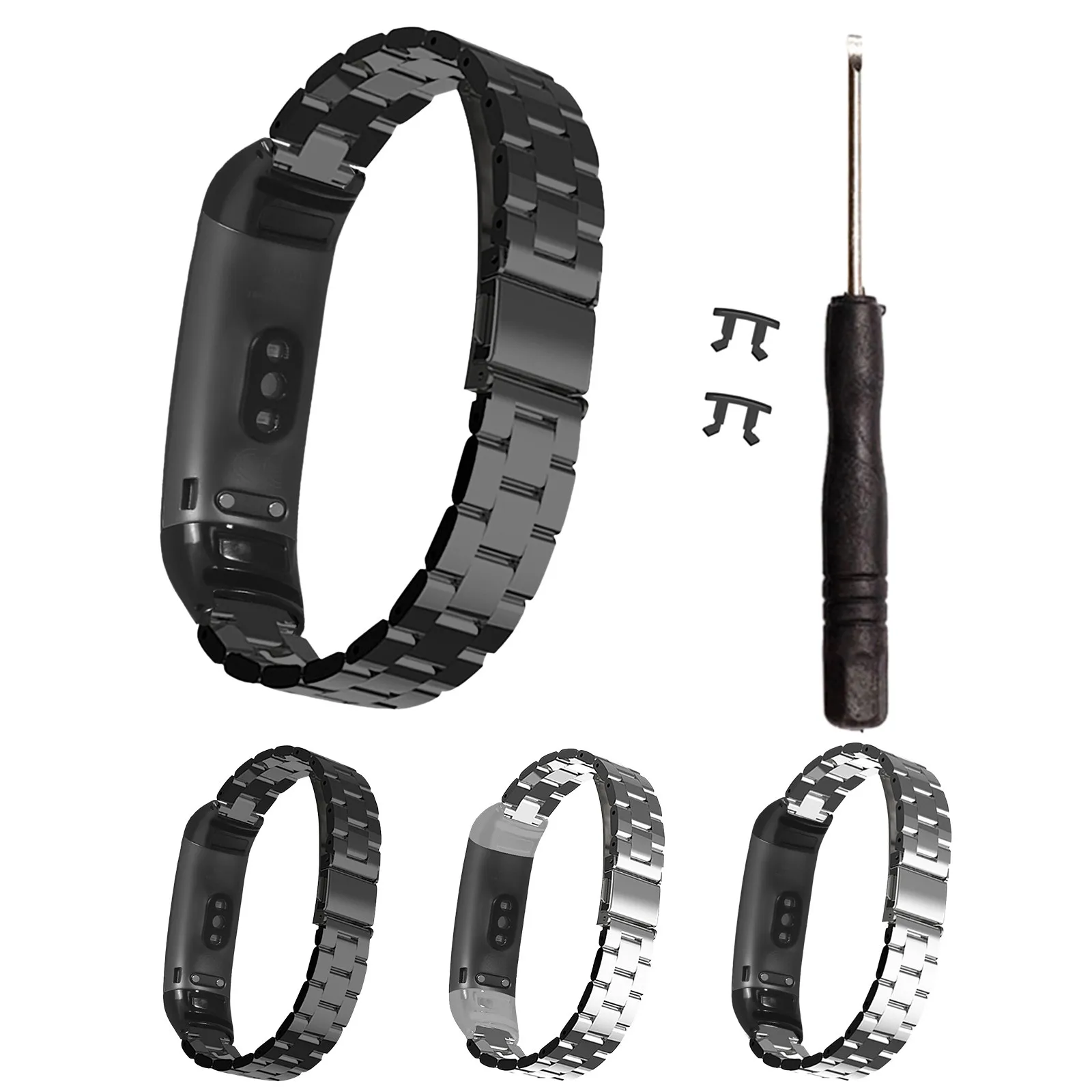 Ремешок для часов Huawei Band 3/ 3 Pro, запасной металлический браслет из нержавеющей стали, совместим с пряжкой +
Ремешок для часов Huawei Band 3/ 3 Pro, запасной металлический браслет из нержавеющей стали, совместим с пряжкой +