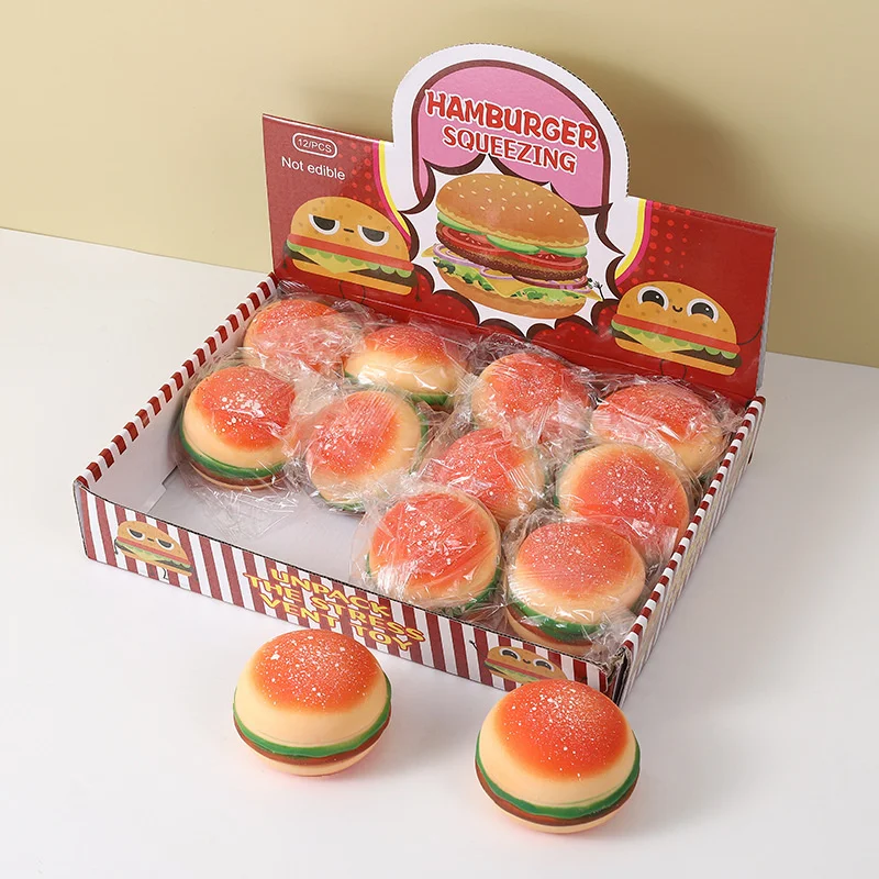 Decompression hamburger vent ball simulation food and play pinch music student decompression artifact children's toy
Decompression hamburger vent ball simulation food and play pinch music student decompression artifact children's toy