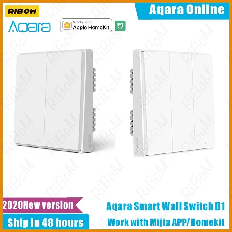 2022 Aqara D1 Smart Wall Switch Zigbee Wireless Remote Control Light Switch Neutral Fire Wire 1/2/3 Button For Mijia HomeKit APP
2022 Aqara D1 Smart Wall Switch Zigbee Wireless Remote Control Light Switch Neutral Fire Wire 1/2/3 Button For Mijia HomeKit APP