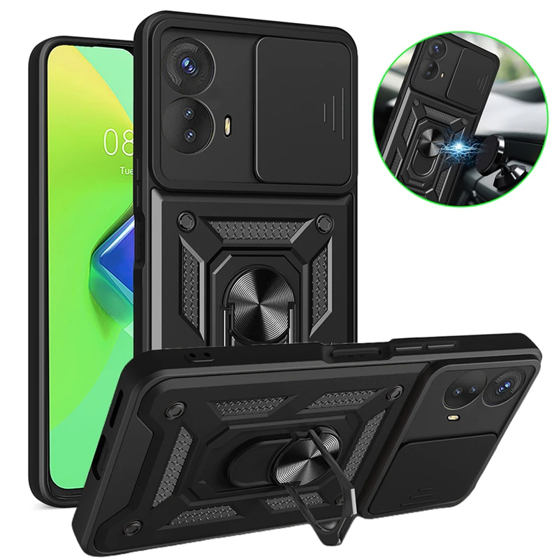 Для Motorola Moto G73 5G Чехол Автомобильный магнитный кольцевой держатель Чехлы для