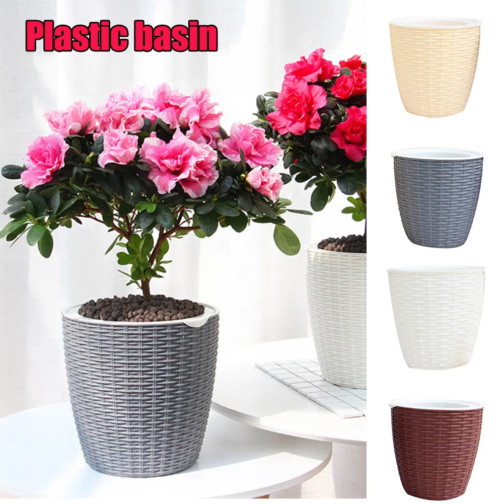 Plant Pot Cover Indoor Plastic Rattan Flower Cover Round Modern Decor Removable Switched Detachable Durable Practical Reusable
Plant Pot Cover Indoor Plastic Rattan Flower Cover Round Modern Decor Removable Switched Detachable Durable Practical Reusable