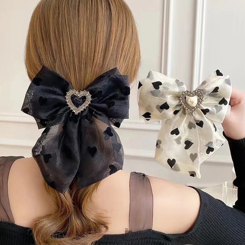 Korean Heart Big Bow Hair Spring Clips Pin for Women Fashion Geometric Barrettes Headwear Girls Sweet Hairpins Hair Accessories
Korean Heart Big Bow Hair Spring Clips Pin for Women Fashion Geometric Barrettes Headwear Girls Sweet Hairpins Hair Accessories