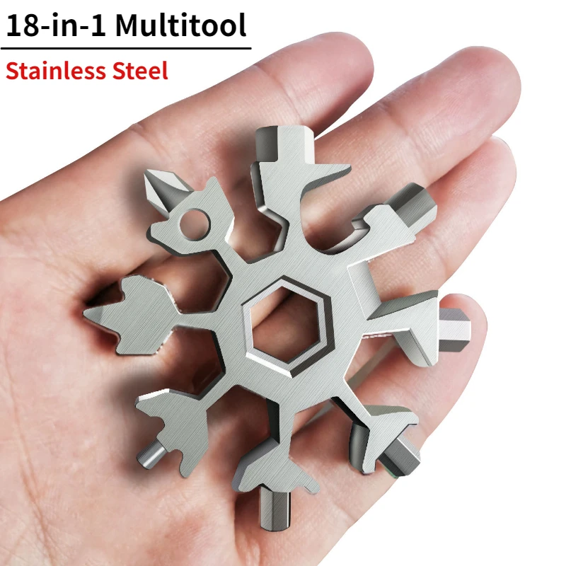 Portable EDC Multifunctional Tool 18-In-1 Hexagonal Universal Torque Snowflake Wrench Stainless Steel Snow Wrench Screwdriver
Portable EDC Multifunctional Tool 18-In-1 Hexagonal Universal Torque Snowflake Wrench Stainless Steel Snow Wrench Screwdriver