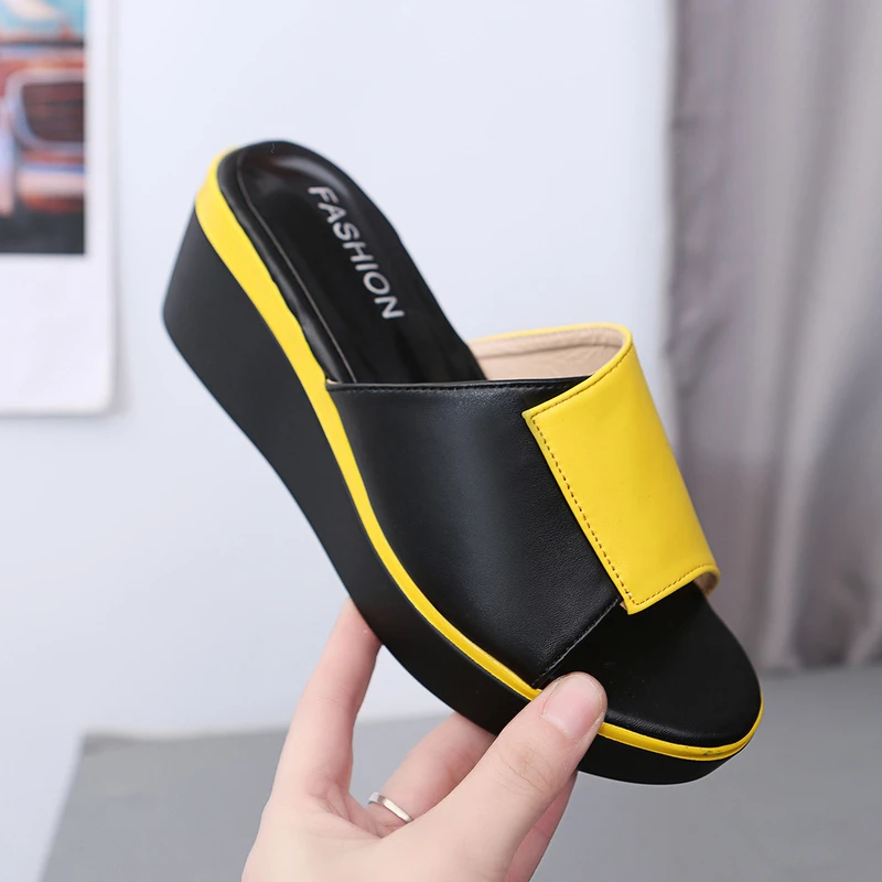 Summer Women's Slippers Fashion Color Wedge Platform Sandals Women's Outdoor Beach Slippers Dress Open Toe Women's Shoes
Summer Women's Slippers Fashion Color Wedge Platform Sandals Women's Outdoor Beach Slippers Dress Open Toe Women's Shoes