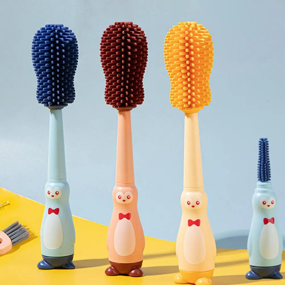 Food-grade Silicone Brush Flexible Bristles Design 4-in-1 Silicone Baby Bottle Cleaner Brush Set Cartoon Shape for Sellers
Food-grade Silicone Brush Flexible Bristles Design 4-in-1 Silicone Baby Bottle Cleaner Brush Set Cartoon Shape for Sellers
