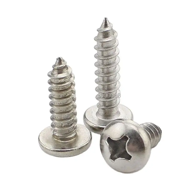 Stainless Steel 304 DIN7981 Cross Recessed Pan Head Self Tapping Screws 1000pcs/Lot
Stainless Steel 304 DIN7981 Cross Recessed Pan Head Self Tapping Screws 1000pcs/Lot