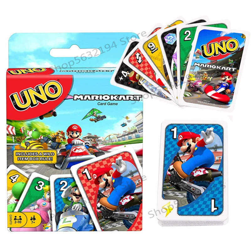 Super Mario Kart UNO Card Puzzle Game Family Funny Entertainment Board Game Poker Kid Toys Playing Cards Gift Box birthday gifts
Super Mario Kart UNO Card Puzzle Game Family Funny Entertainment Board Game Poker Kid Toys Playing Cards Gift Box birthday gifts