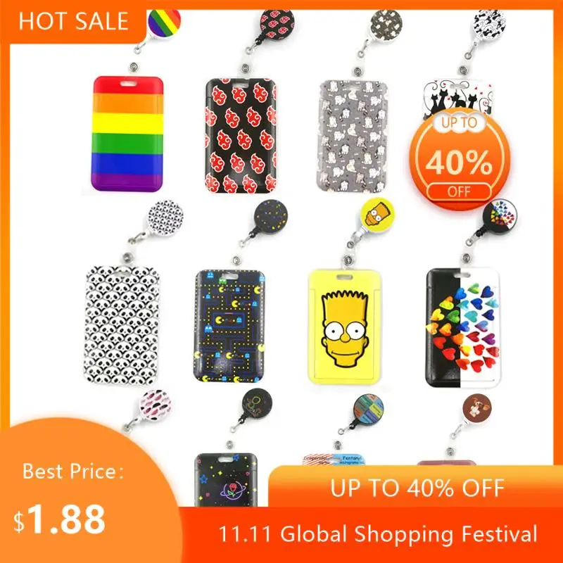 Cartoon Retractable Badge Reel Lanyard Nurse ID Business Credit Card Work Card Badge Holder Office Student Clips Card Cover
Cartoon Retractable Badge Reel Lanyard Nurse ID Business Credit Card Work Card Badge Holder Office Student Clips Card Cover