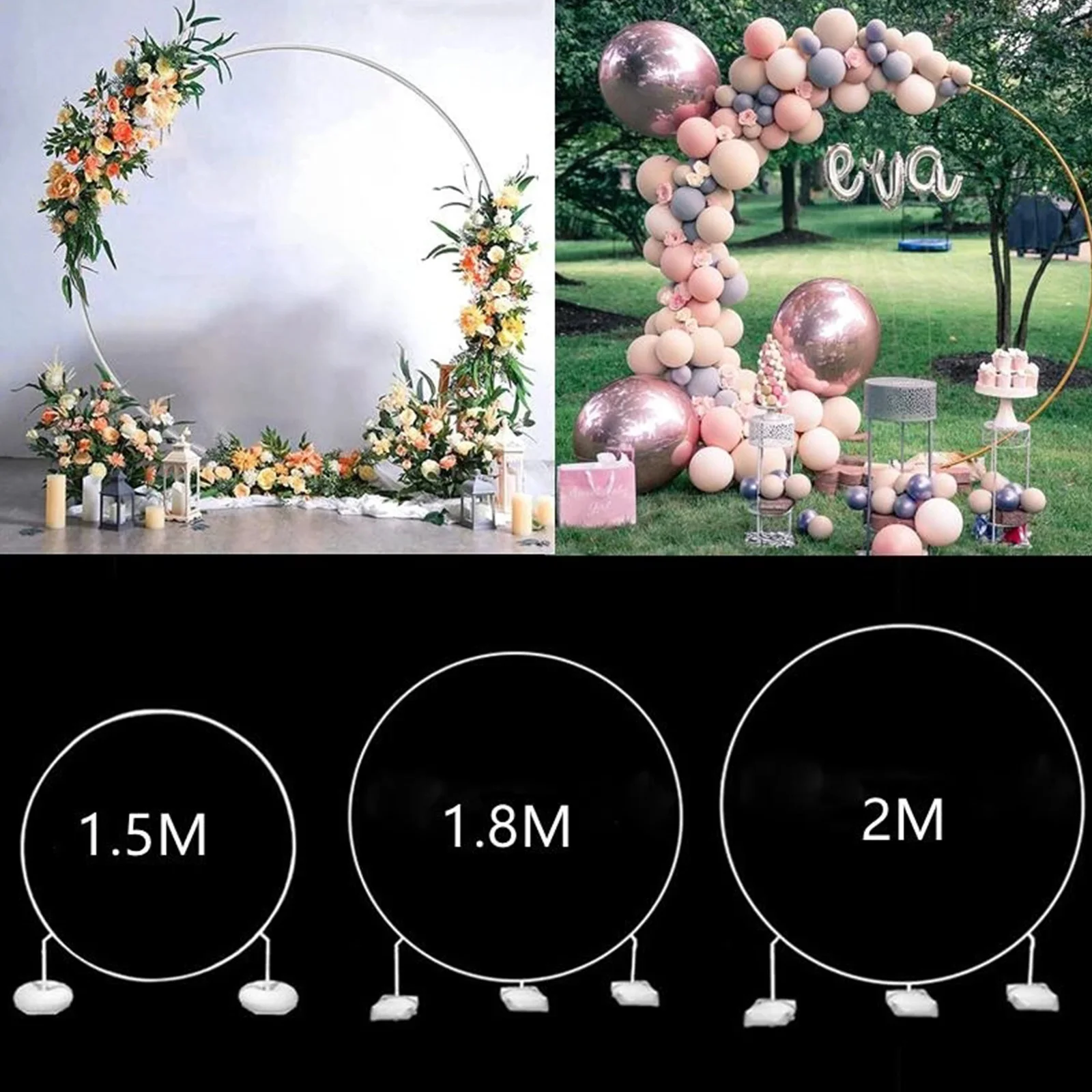 

Balloons Round Arch Stand DIY Background Support Circular Base Column Scene Layout Christmas Birthday Party Wedding Decoration