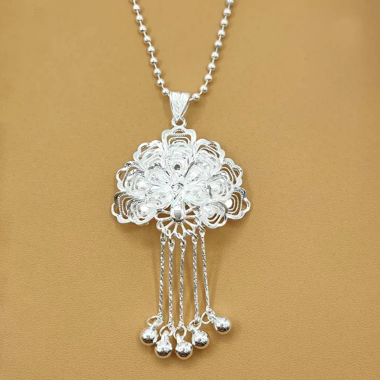 New Retro Miao Silver Necklace Ethnic Accessories Brushed Peacock Tourist Area Long Sweater Chain Miao Ornament
New Retro Miao Silver Necklace Ethnic Accessories Brushed Peacock Tourist Area Long Sweater Chain Miao Ornament