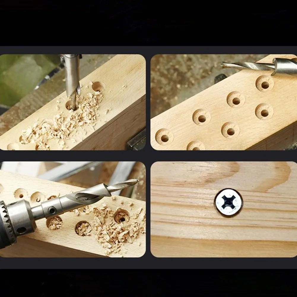 1PCS Woodworking Salad Drill 3/4/5/6mm Bit Diameter Drill Bit Set HSS Flat-bottomed Countersunk Head Two-stage Stepped Drill Bit
1PCS Woodworking Salad Drill 3/4/5/6mm Bit Diameter Drill Bit Set HSS Flat-bottomed Countersunk Head Two-stage Stepped Drill Bit