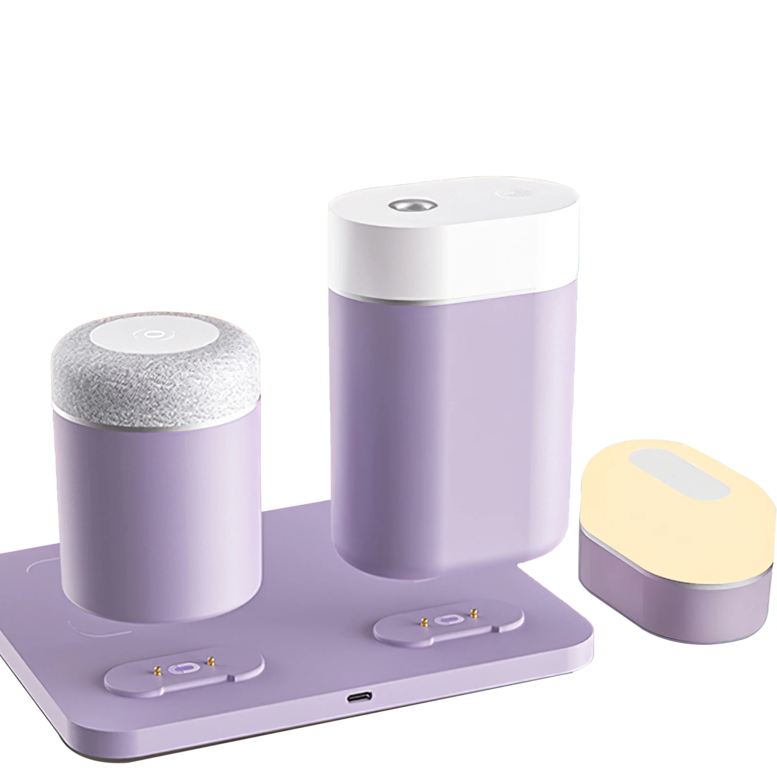 Small House Appliances Set USB Type-C 10W MAX Wireless Charger 200ML Air Humidifier Bluetooth 5.0 Speaker Night Lamp
Small House Appliances Set USB Type-C 10W MAX Wireless Charger 200ML Air Humidifier Bluetooth 5.0 Speaker Night Lamp