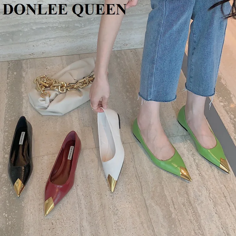 Brand Metal Pointed Toe Flat Women Shoes Fashion Candy Color Ballerina Female Ballet Slip On Moccasin Zapatillas Mujer Chaussre
Brand Metal Pointed Toe Flat Women Shoes Fashion Candy Color Ballerina Female Ballet Slip On Moccasin Zapatillas Mujer Chaussre