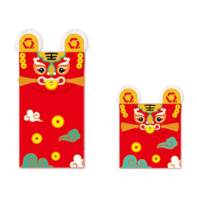 

Китайский вышитый Тигр счастливый красный конверт Творческий Hongbao новый год, праздник весны день рождения Свадебный красный подарок