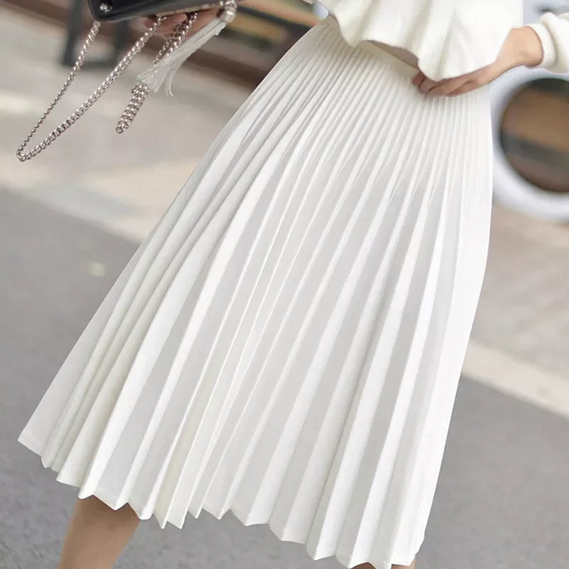 2022 Spring Fashion Women Elegant Pleated Skirt High Waist White Long Skirt Female Ladies Midi Faldas Pleated Black Saia Jupe
2022 Spring Fashion Women Elegant Pleated Skirt High Waist White Long Skirt Female Ladies Midi Faldas Pleated Black Saia Jupe