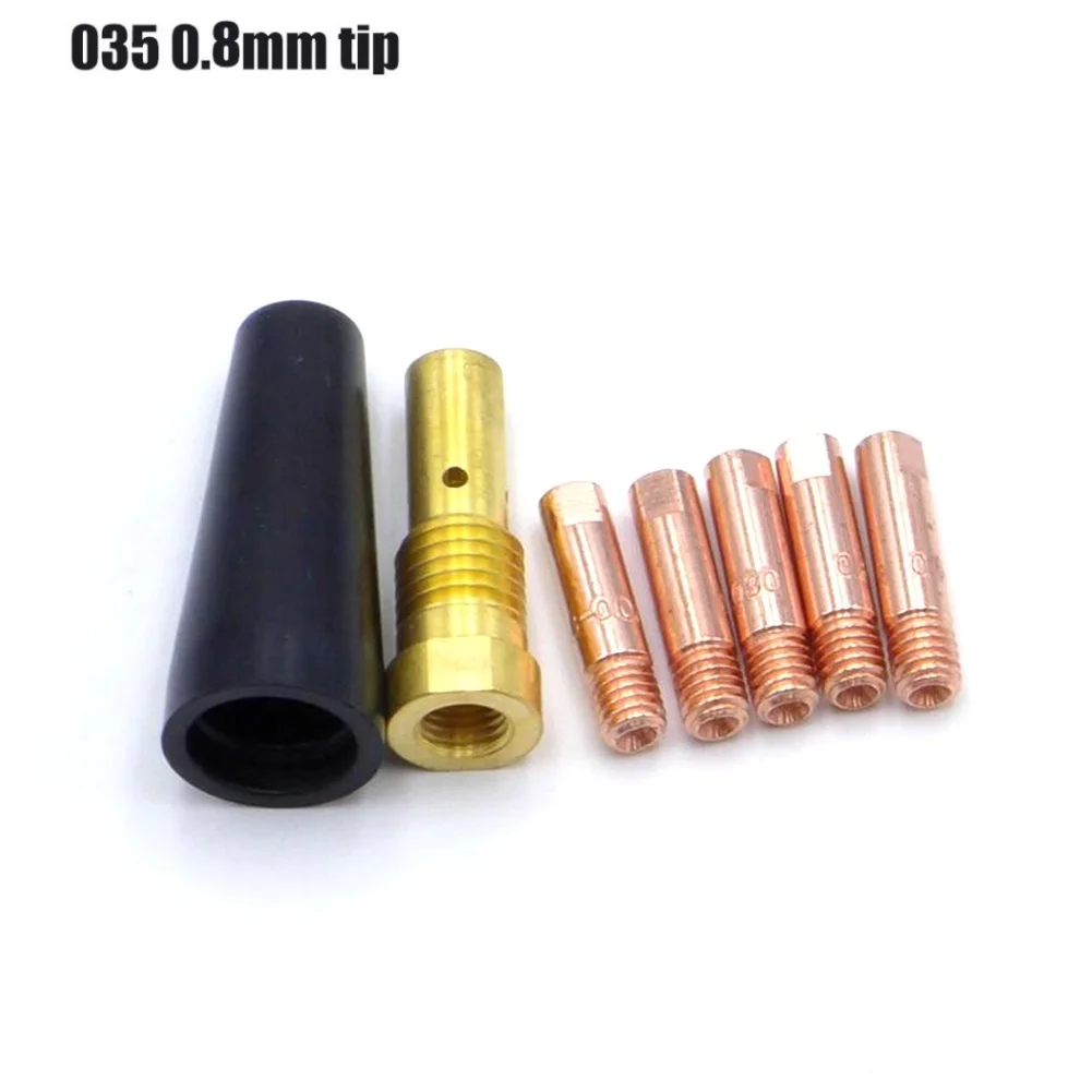 7PCS Gasless Nozzle Tips For Century FC90 Flux-Cored Wire Welder K3493-1 Torch MIG Welding Torchaccessories 0.30/035 0.8mm Tip
7PCS Gasless Nozzle Tips For Century FC90 Flux-Cored Wire Welder K3493-1 Torch MIG Welding Torchaccessories 0.30/035 0.8mm Tip