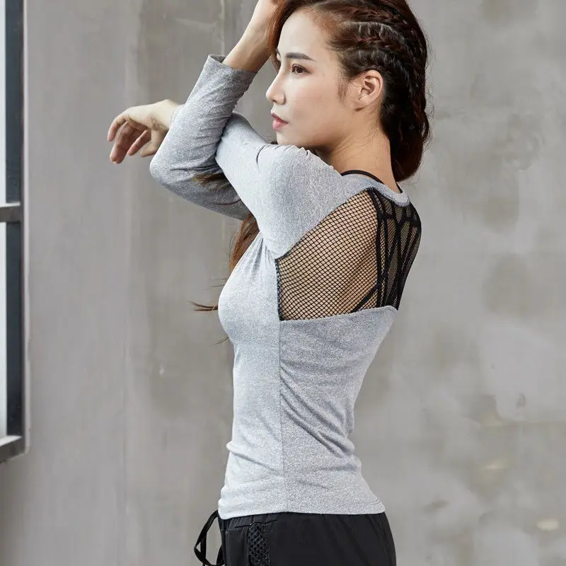 Woman T-Shirts Long-Sleeved Mesh Fitness Sports Tops Running Quick-Drying Tight Slimming Oversized Hollow Sexy Yoga Gym Clothing
Woman T-Shirts Long-Sleeved Mesh Fitness Sports Tops Running Quick-Drying Tight Slimming Oversized Hollow Sexy Yoga Gym Clothing