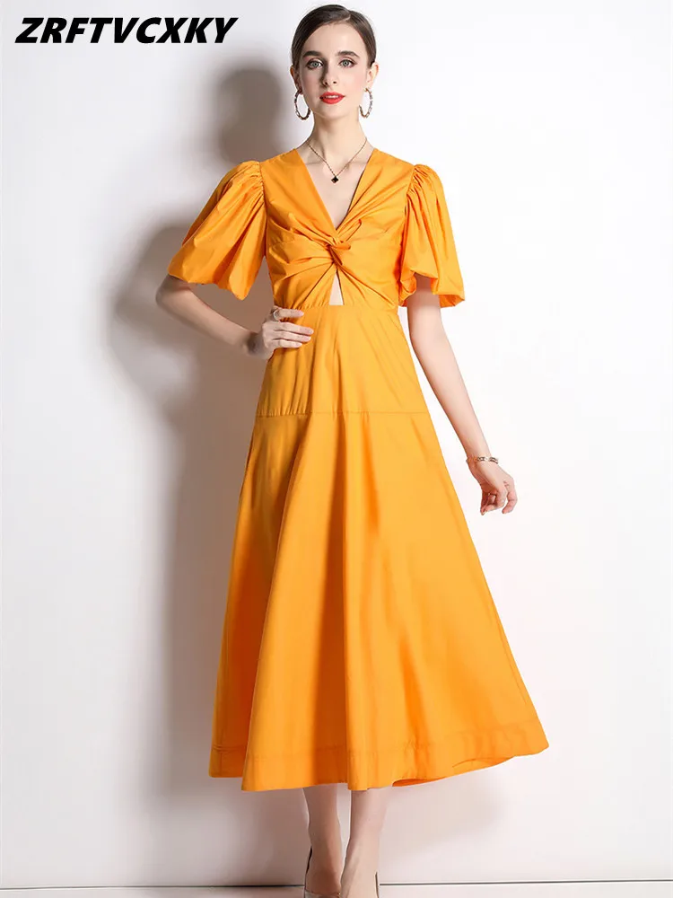 ZRFTVCXKY Summer New Arrival Fashion Solid Color Dresses For Women Runway V-Collar Crossing Hollowed Out High Waist Casual Dress
ZRFTVCXKY Summer New Arrival Fashion Solid Color Dresses For Women Runway V-Collar Crossing Hollowed Out High Waist Casual Dress
