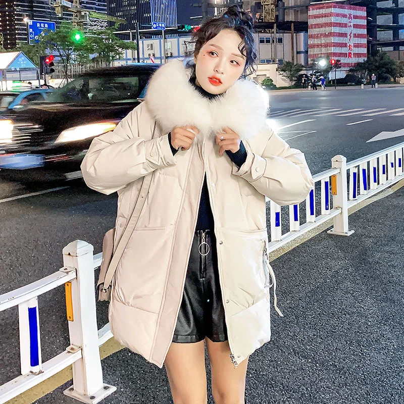 Down Jacket New Women's Mid-Length Small Big Fur Collar Winter Korean Style Loose Popular White Duck down Fashion
Down Jacket New Women's Mid-Length Small Big Fur Collar Winter Korean Style Loose Popular White Duck down Fashion