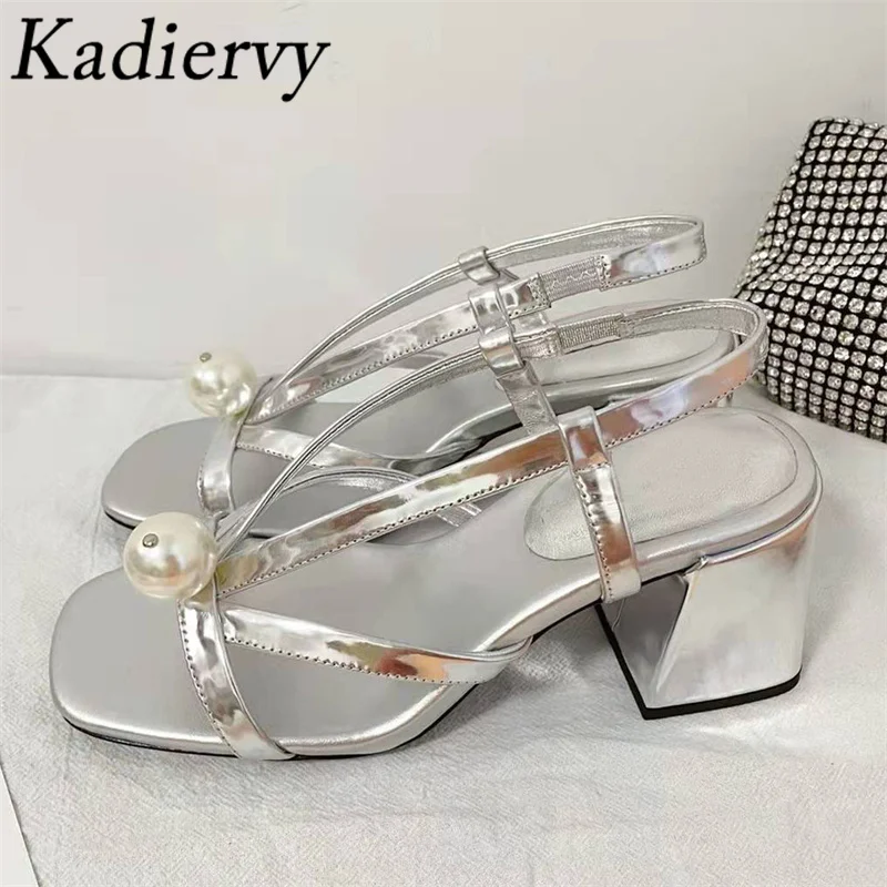 Summer Square Heels Sandals Women Open Toe Thin Strap Dress Office Shoes Woman Pearl Decorate High Heels Sandalias Woman
Summer Square Heels Sandals Women Open Toe Thin Strap Dress Office Shoes Woman Pearl Decorate High Heels Sandalias Woman
