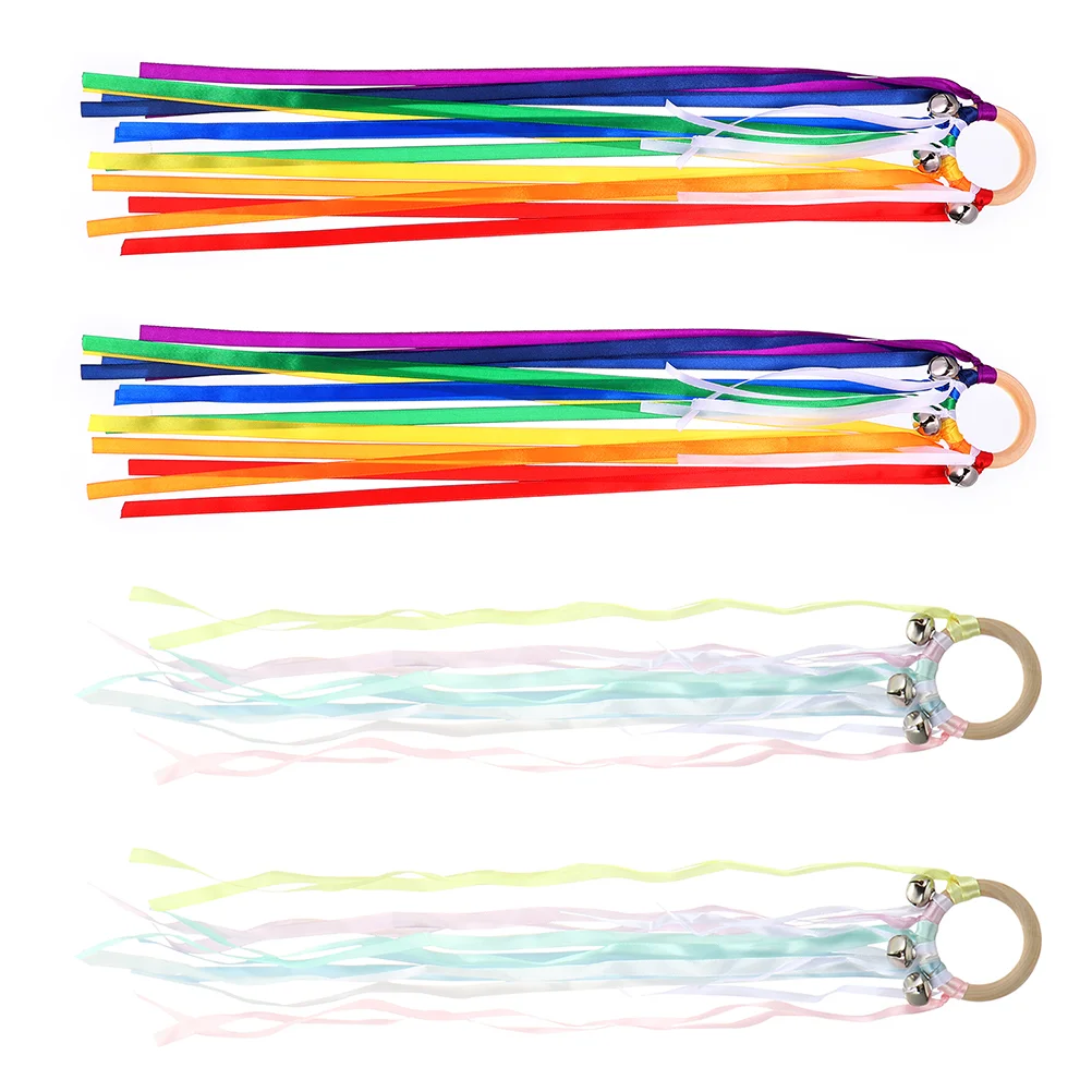 2 Pairs Creative Portable Convenient Yoga Ribbons Ribbons With Bell Dancing Streamers Ribbon Performance Props for Children
2 Pairs Creative Portable Convenient Yoga Ribbons Ribbons With Bell Dancing Streamers Ribbon Performance Props for Children