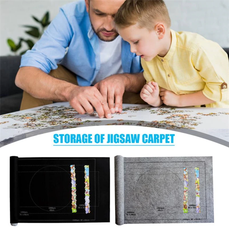 

Puzzles Pad Jigsaw Roll Felt Mat Playmat Puzzles Blanket For Up To 1500 Pcs Puzzle Accessories New Portable Travel Storage Bag