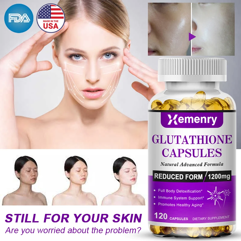 Glutathione Capsules Collagen Antioxidant Anti-Aging Boosting Immunity Dull Skin Whitening Supplement Health
Glutathione Capsules Collagen Antioxidant Anti-Aging Boosting Immunity Dull Skin Whitening Supplement Health