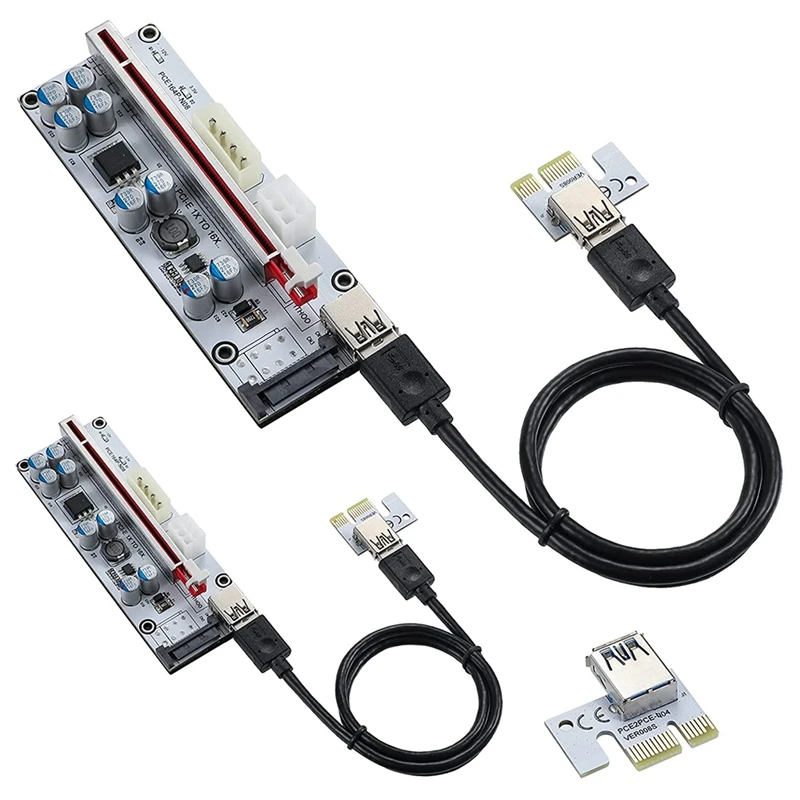 PCIe Riser 1X to 16X Riser Card - GPU Riser Card with 0.6M USB 3.0 Extension Cable - Graphic Extension for Bitcoin
PCIe Riser 1X to 16X Riser Card - GPU Riser Card with 0.6M USB 3.0 Extension Cable - Graphic Extension for Bitcoin