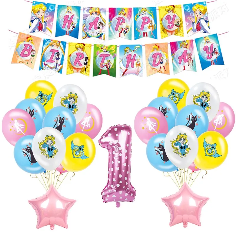 36pcs Anime Sailored Moon Birthday Party Decorations Party Supplies Baby Shower Kids Party Princess Banners Number Helium Globos
36pcs Anime Sailored Moon Birthday Party Decorations Party Supplies Baby Shower Kids Party Princess Banners Number Helium Globos