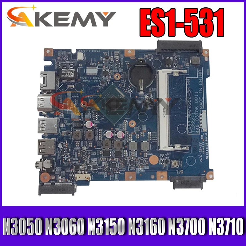 For Acer ES1-531 EX2519 laptop motherboard mainboard ES1-531 14285-1 motherboard with CPU N3050 N3060 N3150 N3160 N3700 N3710
For Acer ES1-531 EX2519 laptop motherboard mainboard ES1-531 14285-1 motherboard with CPU N3050 N3060 N3150 N3160 N3700 N3710