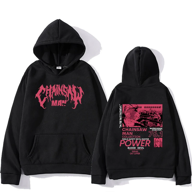 Japanese Manga Chainsaw Man Power Sweatshirts Graphic Print Oversized Hoodie Anime Crewneck Pullovers Streetwear Cosplay Unisex
Japanese Manga Chainsaw Man Power Sweatshirts Graphic Print Oversized Hoodie Anime Crewneck Pullovers Streetwear Cosplay Unisex