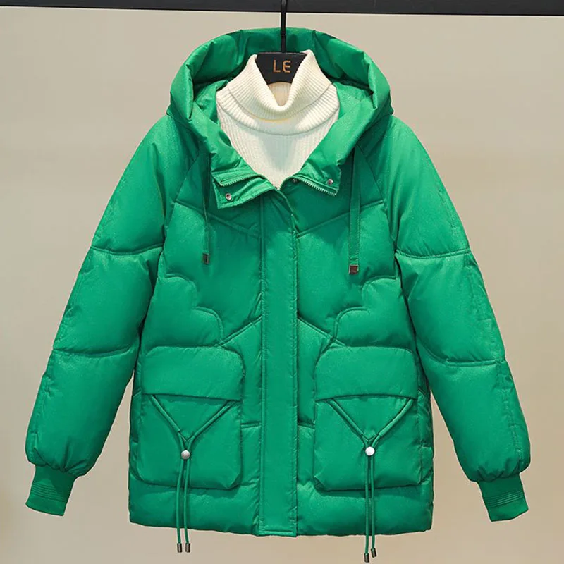 New Women's Shiny Down Cotton Coat Winter Outerwear Korean Female Padded Jacket Loose Casual Thick Warm Hooded Parker Overcoat
New Women's Shiny Down Cotton Coat Winter Outerwear Korean Female Padded Jacket Loose Casual Thick Warm Hooded Parker Overcoat