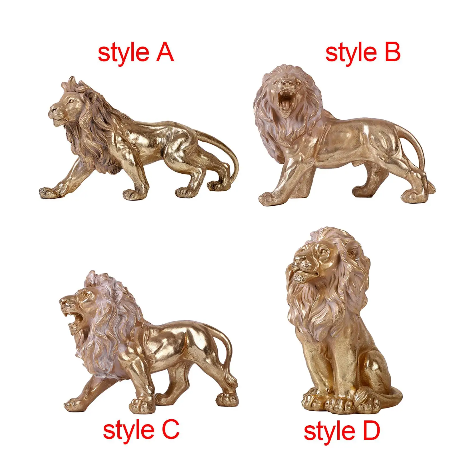 

Декоративная скульптура в виде льва, миниатюрная фигурка животного, Коллекционные Фигурки для настольного телефона