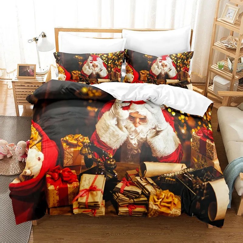 Santa Presents Bedding Set for Bedroom Soft Bedspreads for Bed Home Comefortable Duvet Cover Quilt Cover and Pillowcase
Santa Presents Bedding Set for Bedroom Soft Bedspreads for Bed Home Comefortable Duvet Cover Quilt Cover and Pillowcase