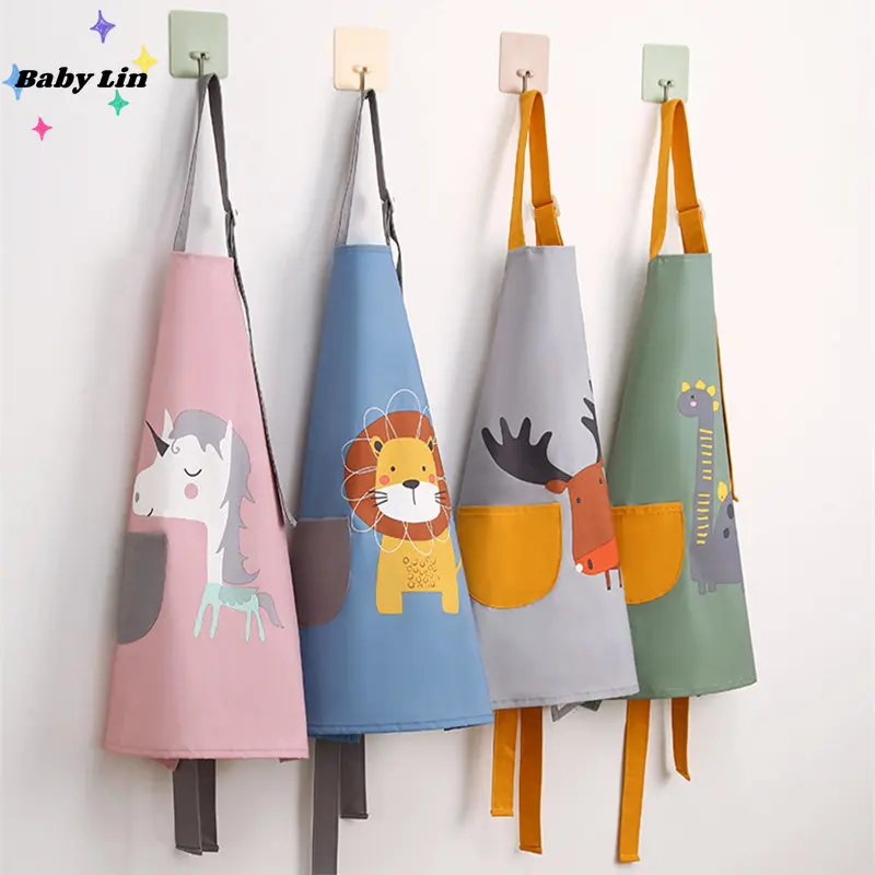 

3pcs Baby Bibs Apron Child Kids Painting Cooking Baking Pinafore Food Waterproof Toddle Boys Girls Kitchen Smock BBQ Clothes