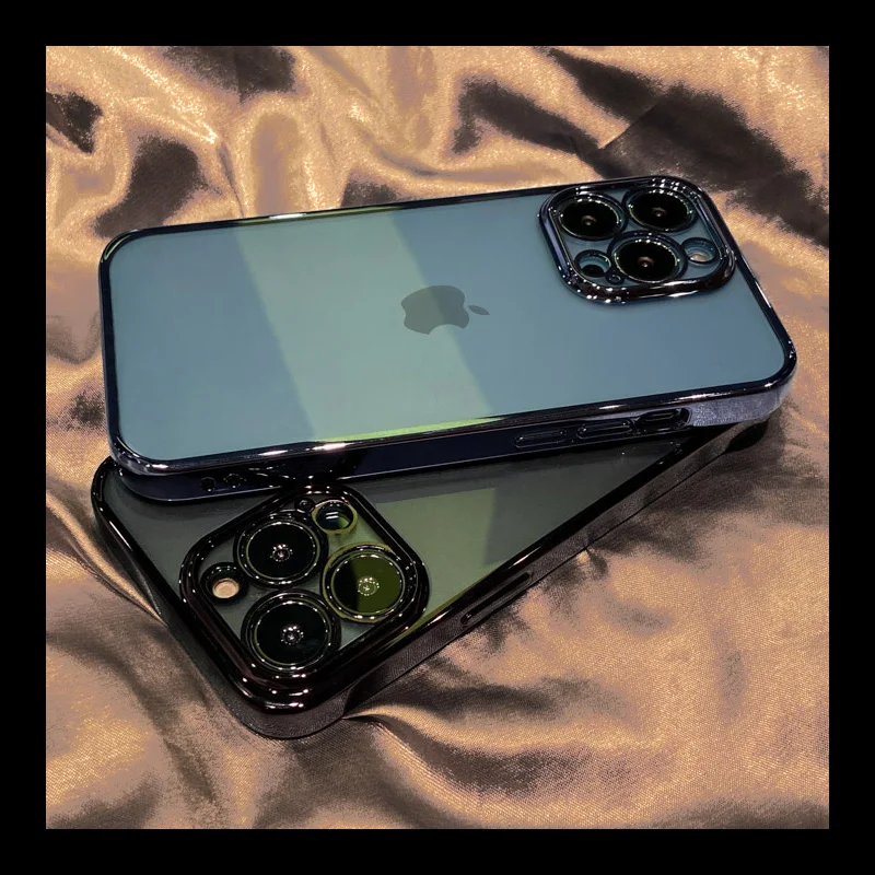 Luxury Plating Square Frame Clear Phone Case For iPhone 14 13 12 11 Pro Max Mini X XS XR 7 8 Plus SE Transparent Silicone Cover
Luxury Plating Square Frame Clear Phone Case For iPhone 14 13 12 11 Pro Max Mini X XS XR 7 8 Plus SE Transparent Silicone Cover