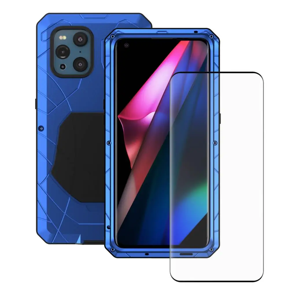 Phone Case for OPPO Find X3 Pro Shockproof Heavy Duty Protection Aluminum armor Cover For Oppo FindX3 Pro Phone Accessories
Phone Case for OPPO Find X3 Pro Shockproof Heavy Duty Protection Aluminum armor Cover For Oppo FindX3 Pro Phone Accessories
